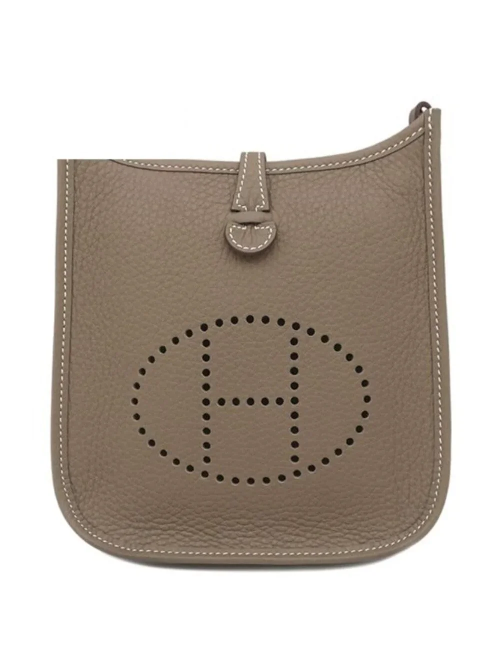 Hermes Shoulder Bag Evelyne TPM 16 Long Amazon Taurillon Clemence Etoupe Silver